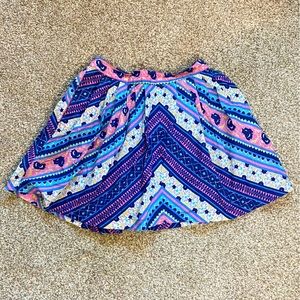 Free People Colorful Mini Skirt, Size Small